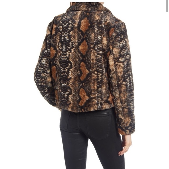 BLANKNYC fur snake print jacket - Picture 3 of 5